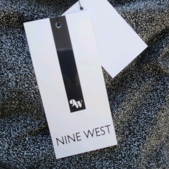 NINE WEST NWT Metallic Gray Long Sleeve Top Size XL (2) - Picture 8 of 11